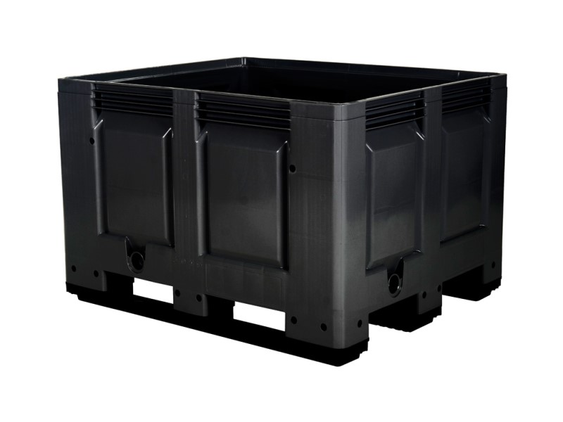 Plastic Palletbox 1200x800x790mm Zwart Lexrent
